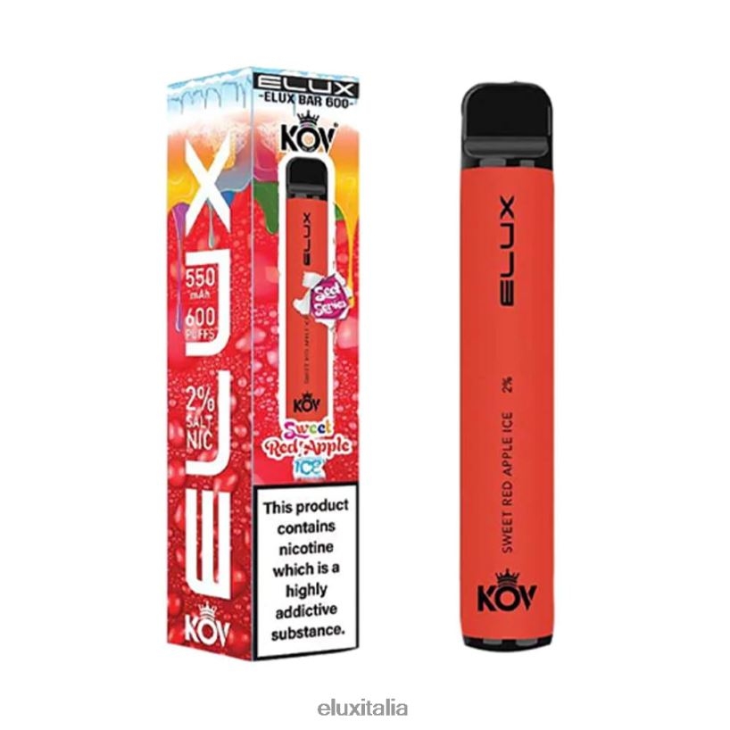 Elux Juice Bulk Italia | Elux Bar vaporizzatore usa e getta della serie Sweet dolce gelato alla mela rossa HH20XP11