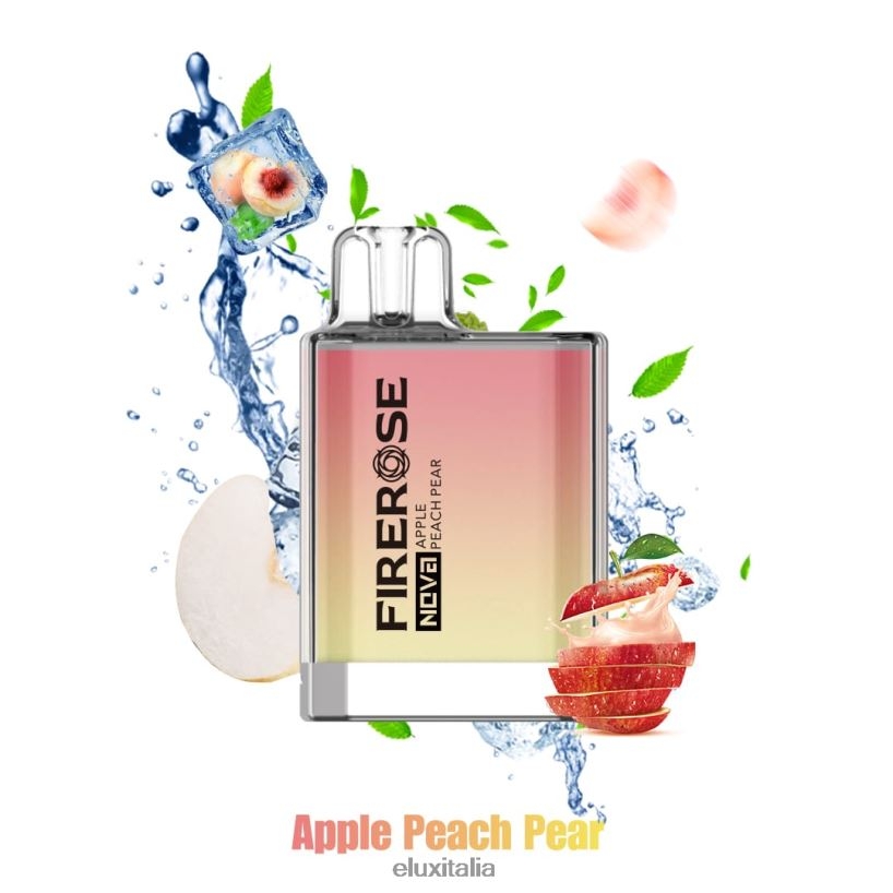 Elux Vape Disposable | Elux Firerose Nova Vaporizzatore usa e getta da 600 puff mela pesca pera HH20XP20
